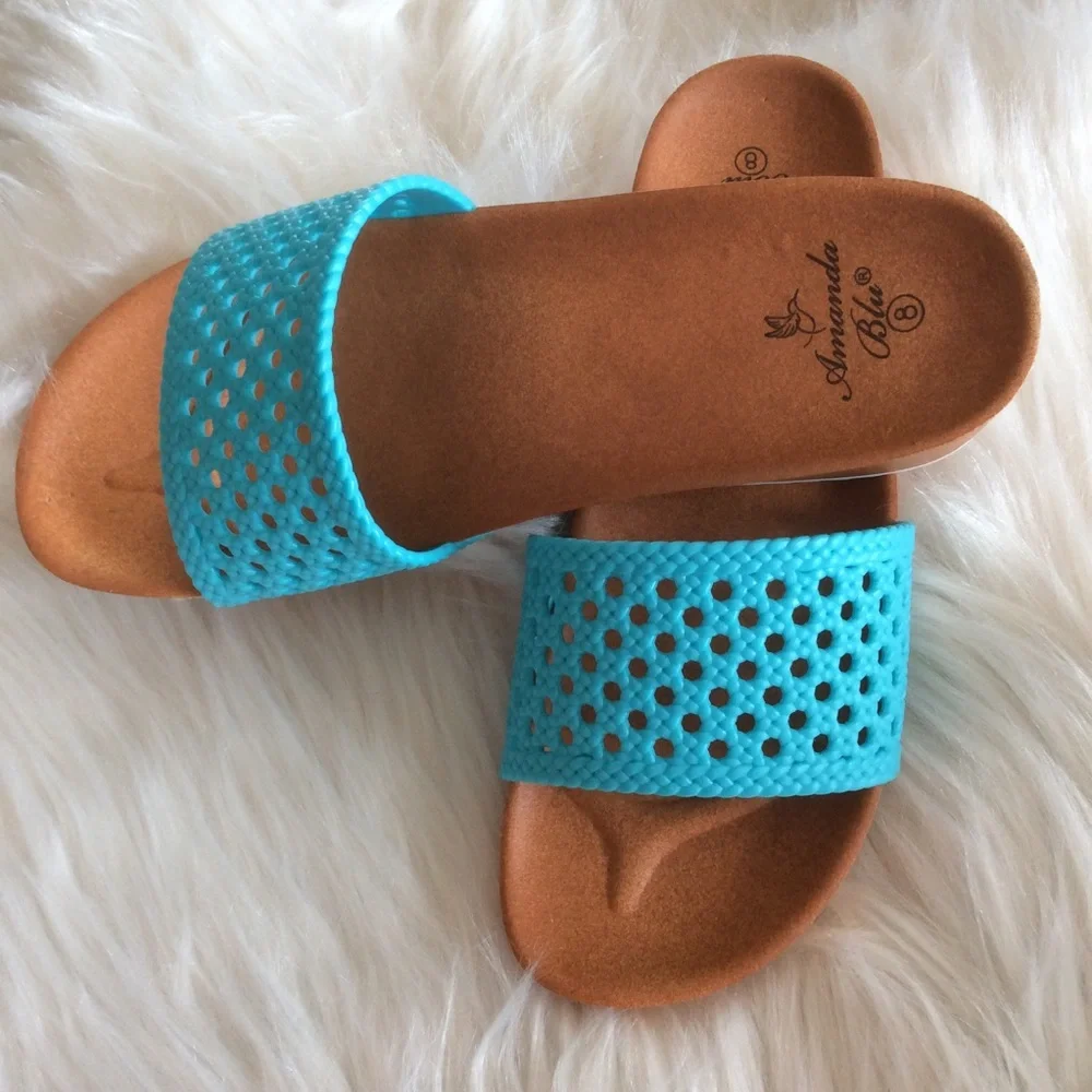 Amanda Blu Slip-on Sandals, Sz 8